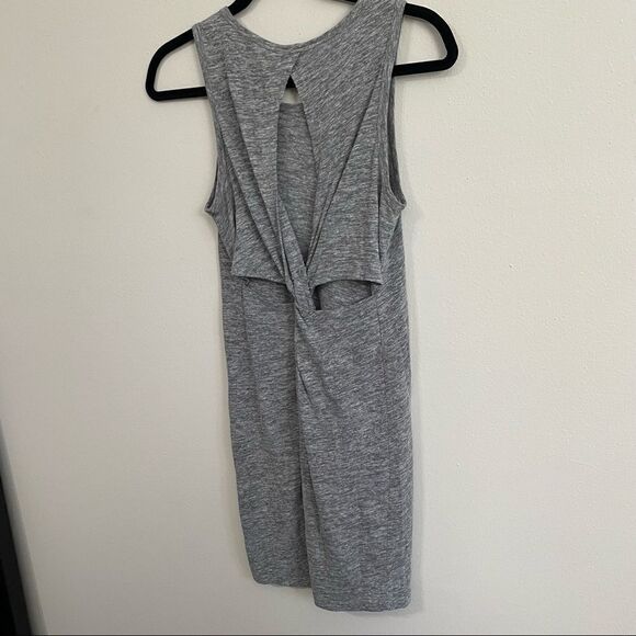 2/$20 American Eagle Heather Gray Knot Twist Cutout Back Mini Dress - Picture 13 of 13